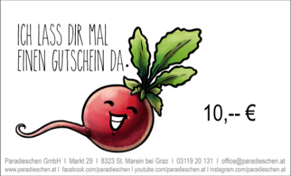 Picture of Paradieschen Gutschein - 10€ - online senden