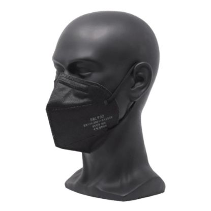 Picture of H, Mund- & Nasenschutz FFP2-Maske 10er, schwarz schwarz 