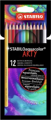Picture of STABILO, Buntstifte, Aquacolor, 12er Etui, Arty  