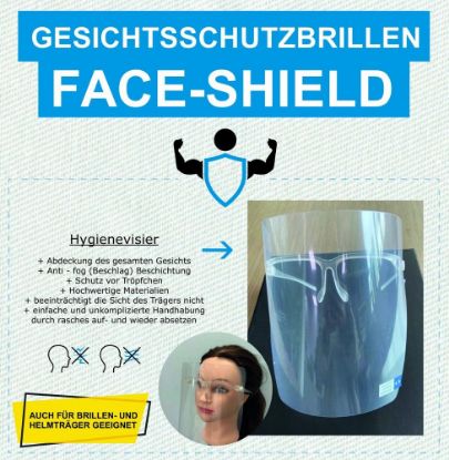 Bild von BGD, Gesichtsschutzschild mit Brillengestell  
