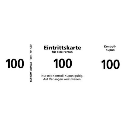Picture of Alpina, Eintrittskarten, 11x4x1 cm, 100 Blatt, A30 Weiss WEISS