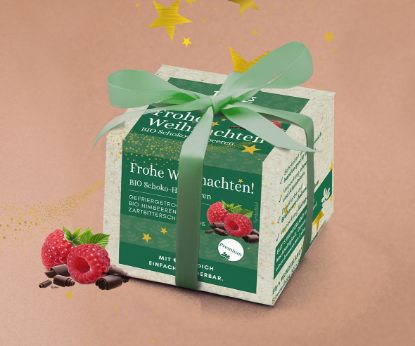 Picture of Frohe Weihnachten, BIO Schoko-Himbeeren