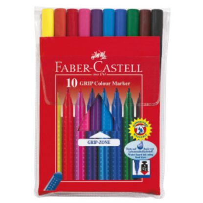 Picture of Faber-Castell, Faserschreiber, Grip, 10er Etui, Colour Marker  