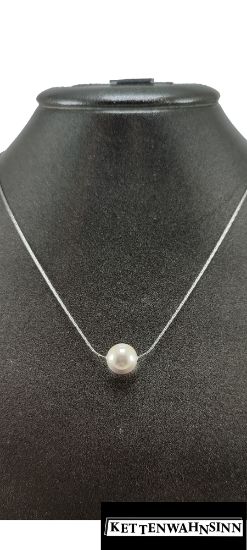 Bild von Edelstahlkette in Silber mit Perle