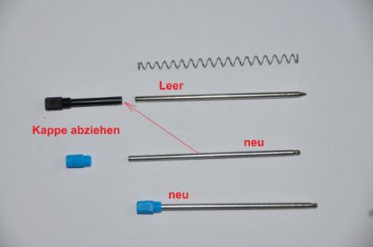 Picture of Kugelschreiber Ersatzminen D1-Steckmine blau oder schwarz