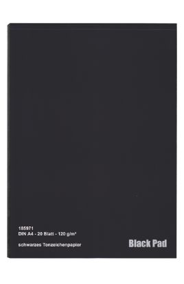 Bild von Tonzeichenpapier schwarz 120gr. A4 20Bl.