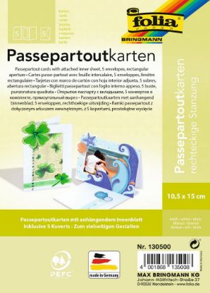 Picture of Passepartout Karten weiß 5er Pkg.