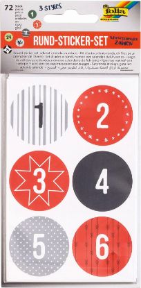 Picture of Rund Sticker Adventkalender Zahlen