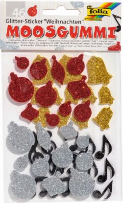 Picture of Moosgummi Glitter Sticker Weihnachten II