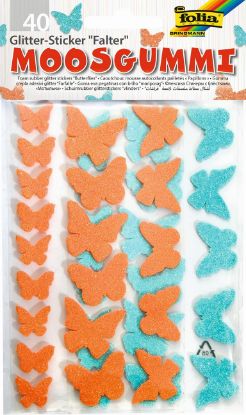 Picture of Moosgummi Glitter Sticker Schmetterling