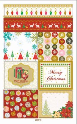 Picture of Washi Sticker "Weihnachten" 10x16cm 10 Blatt