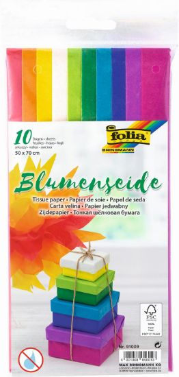 Bild von Blumenseide 10 Farben sort.