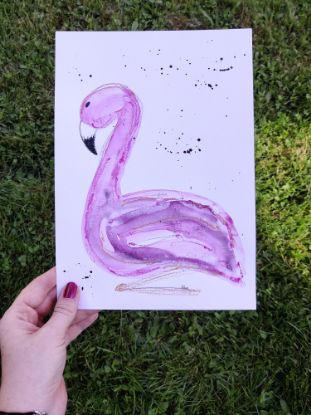 Kinderzimmerkunst Flamingo Diana