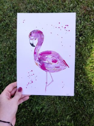 Kinderzimmerkunst Flamingo Emil