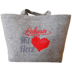 Picture of Filz-Tasche "Lehrerin mit Herz"