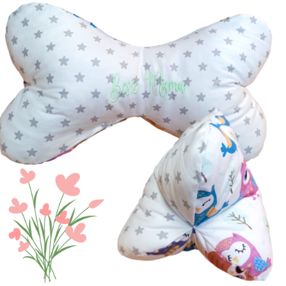 Picture of Leseknochen "Beste Mama" – Handgemachtes Nackenkissen mit Stickerei