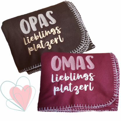Picture of Kuscheldecken „OMAS/OPAS Lieblingsplatzerl“ – Wärme, die von Herzen kommt