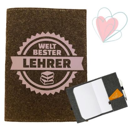 Zeige Details für „Weltbester Lehrer“-Notizbuchhülle Bild von „Weltbester Lehrer“-Notizbuchhülle