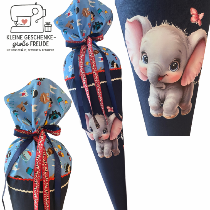 Picture of Personalisierbare Schultüte Elefant