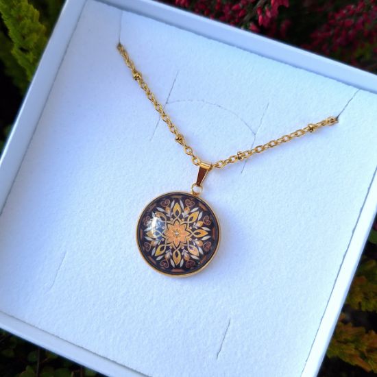 Bild von Folge deinem Herzensweg - Halskette aus Edelstahl goldfarbig