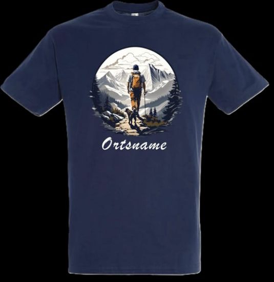Picture of  Tshirt- Wanderer mit Hund