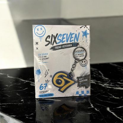 Bild von "SixSeven" - Schlüsselanhänger ( Blau/Gold)