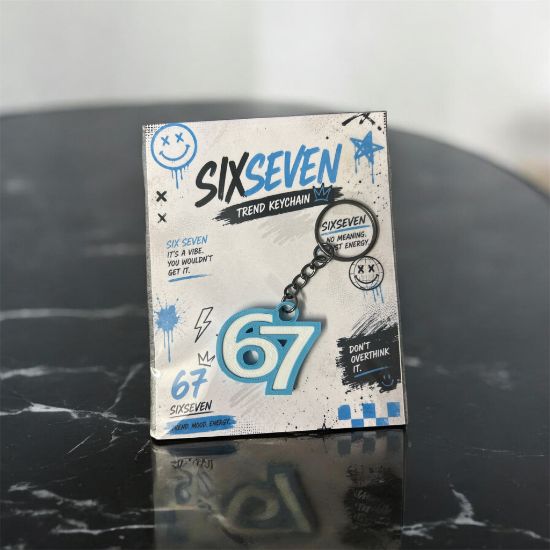 Picture of "SixSeven" - Schlüsselanhänger ( Hellblau/Weiß)