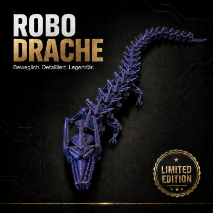 Picture of Beweglicher Drache / Violett-Schwarz / 52cm